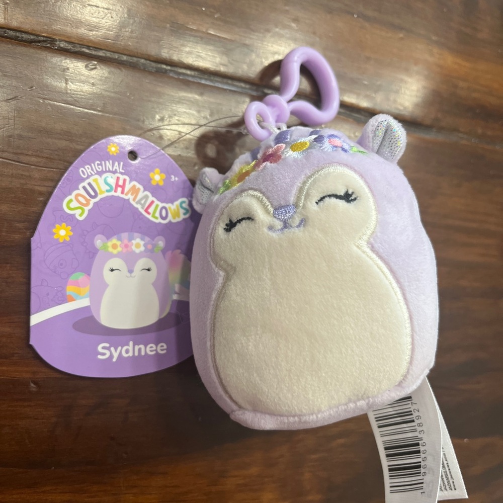 Squishmallows Sydnee Lavender Clip-On Plush